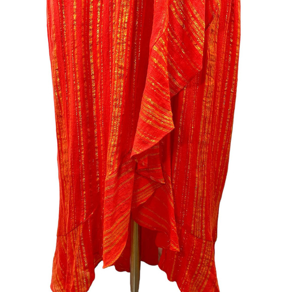 Michael Kors NWT Metallic Crepe Wrap-Effect Dress XS - Picture 8 of 16